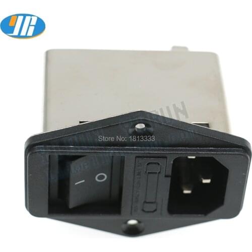 Power EMI filter 6A T bipolar F2 socket single-phase AC 115~250V Arcade Game Casino game macbine power switch