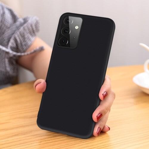 Case For Samsung Galaxy F62 Soft Matte Silicon TPU Cover For Samsung A12 A52 A42 A51 A71 5G A50 A70 Black Protective Phone Shell
