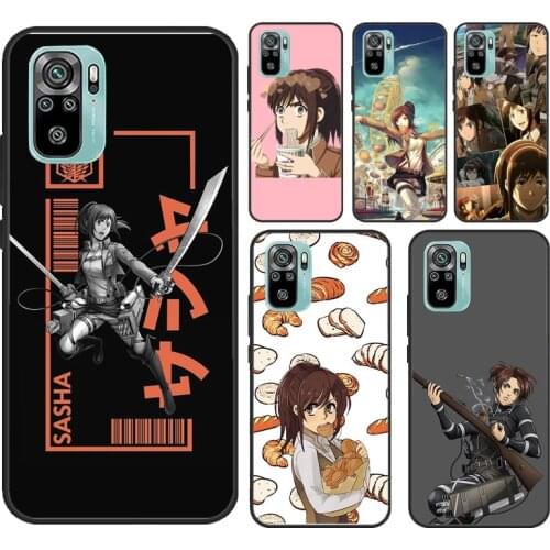 Sasha Braus Attack on Titan For Xiaomi Redmi Note 9 7 8 10 Pro Note 9S 8T Cover For Redmi 9C 9 9T 6A 7A 8A 9A Case