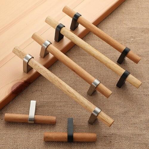 Wood Furniture Handle Cabinet Handles furniture accessory Drawer Knobs Kitchen Handle Natural for furniture Pulls