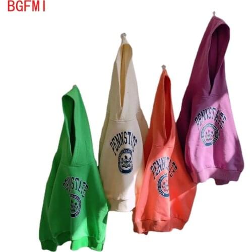 Kid Girl Hoodie Letter Sweater Childrens Clothing Boys Pullover Girl Baby Bottoming Shirt Autumn Winter New Korean Hooded Top