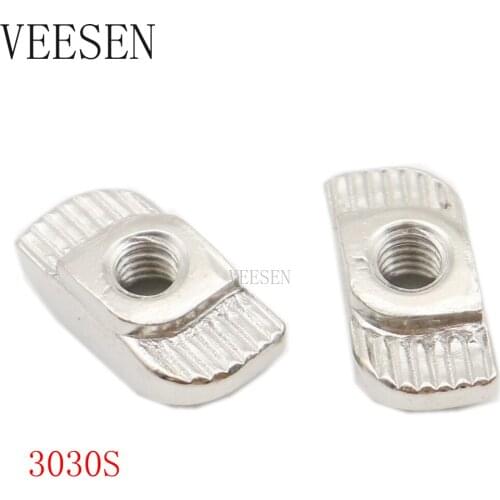 50pcs 100pcs M4 M5 M6 Hammer Nut For 3030 Aluminum Profile T Nut Fastener Sliding Nut Nickel Plated Aluminum Connector