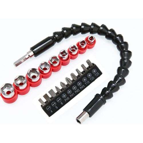 Flexible Shaft Extension Bits Car Repair Tools 295mm Flexible Shaft Bit Extention Screwdriver Drill Bit Holder Connect Link for