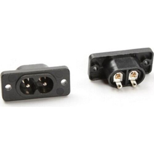 Hot Selling AC250V 2.5A 5pcs 2Pin IEC 320 C8 Screw Mount Inlet Plug Socket