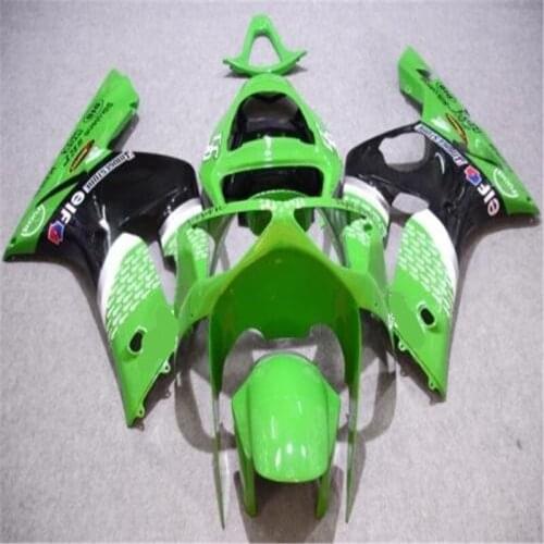 Motorcycle Fairing kit for KAWASAKI Ninja ZX6R 03 04 ZX6R 636 2003 2004 Popular green black ABS Fairings set