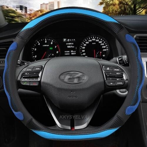 For Hyundai ioniq 2016 2017 2018 2019 2020 Car Steering Wheel Cover D Shape PU Leather Auto Accessories interior Fast Shipping