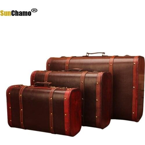 Creative Classic Suit Box Clothes Storage Box Luggage Case Home Decorations Vintage Bar Photography Props Window Decoration