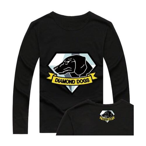 Summer New Metal Gear SolidMGS Fox Hound VideoGame T-shirts Tops Tees long Sleeve Casual T Shirts