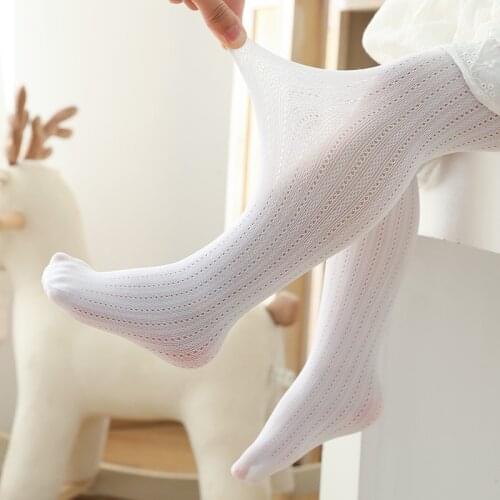 Summer Mesh Baby Girls Tights Breathable Soft Infant Toddler Pantyhose Solid Color Kids Children Stockings