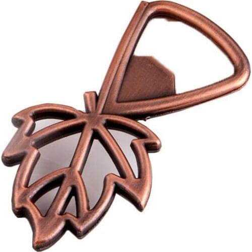 Copper Maple Leaf Beer Bottle Opener Bar Tool Wedding Favors Souvenirs Gifts Party Supplies LX7142