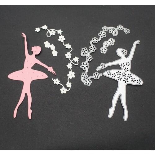 Ballet girl Metal Cutting Dies Dancing Lady Metal Scrapbooking Embossing Cut Die for Card DIY decorations Flower Dies Craft New