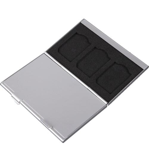Metal Aluminum Micro SD TF MMC Memory Card Storage Box Protecter Case Holder