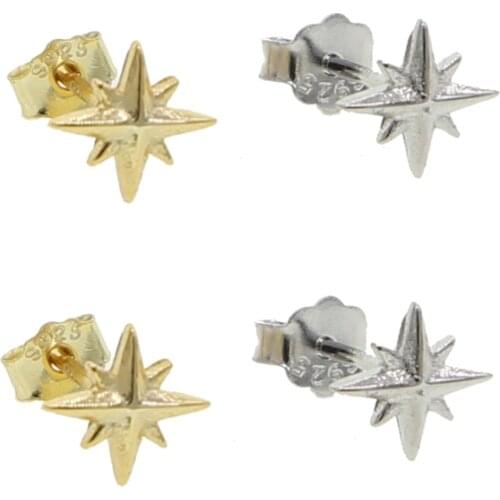 Minimalist mini 925 sterling silver cute lovely NorthStar studs northern star second piercing delicate tiny small earrings