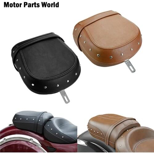 Motorcycle Black/Brown Rear Passenger Seat Leather For Indian Chief Classic Dark Horse Vintage Chieftain 14-Up Springfield 16-Up