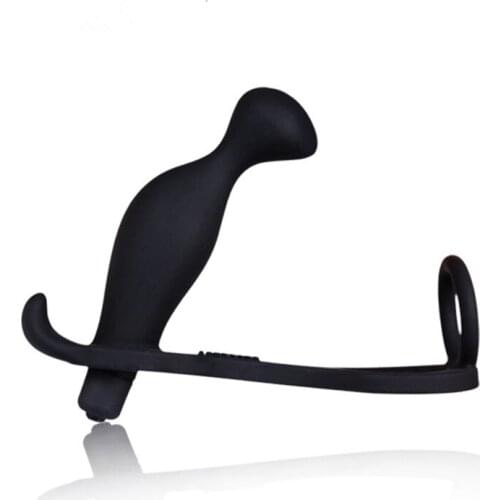 10 Speeds Fantasy Male Prostate Massager Cock Ring Vibrating Butt Plug Penis Ring mans strap on Sex Toys for Men Anal Vibrator