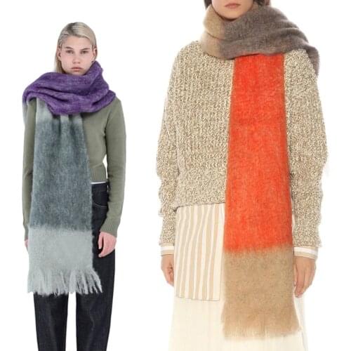 Soft Cashmere Women Plaid Scarf Wnter Warm Shawl and Wrap Bandana Pashmina Long Tassel Female Foulard Thick Blanket Pareo 240X55