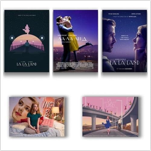 Classic movie La La Land Posters Wall Stickers White Coated Paper Home Decoration High Definition room decoration
