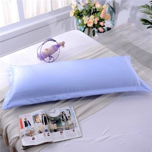 Summer Cool Fabric Double Pillowcase Soft Comfortable Bedding Sleeping Pillow Case Double Lovers Long Pillow Cover