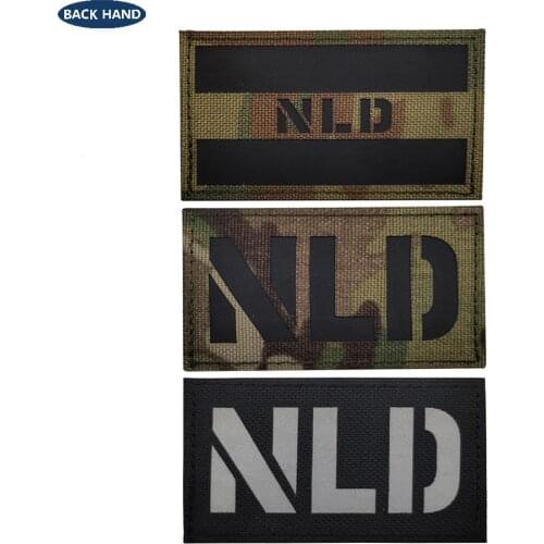 The Netherlands Flag Velcros Patches NLD Holland National Emblem Dutch Tactical Infrared Reflective IR Sticker badge Netherlands