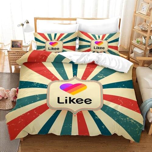 Likee Bedding Set Single Twin Full Queen King Size Lover Likee Bed Set Childrens Kid Bedroom Duvetcover Sets Heart-shaped 009