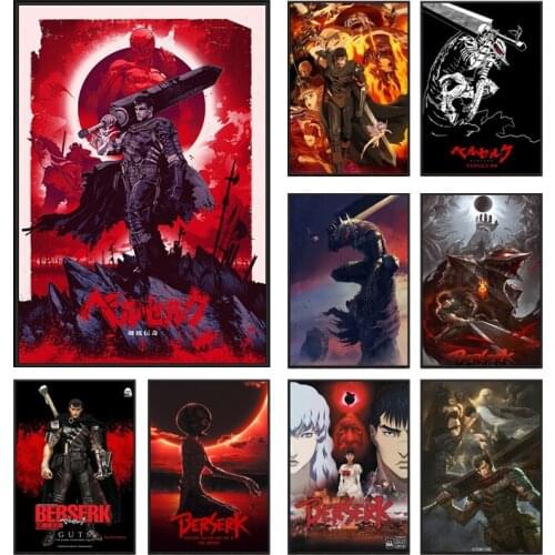 Berserk Poster Japanese Anime Art Posters Canvas Painting Wall Picture Decor Prints Living Room Home Decoration Cuadros