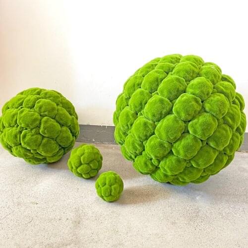 Simulation moss ball grass plant moss ball Christmas hotel clothing window decoration rough stone soft furnishings wedding