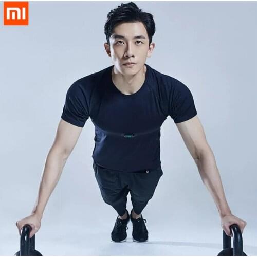 Xiaomi Mijia Sports Cardiogram T-shirt 60 Seconds 250 Times Monitor Mens T-shirts Smart ADI ECG Chip for Xiaomi APP Size M-XL