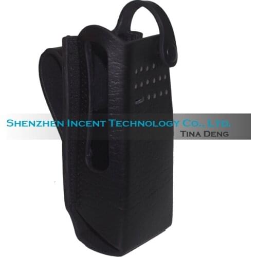 VOIONAIR Genuine Hard Leather Carrying Case For Motorola Two Way Radio XIR P8600