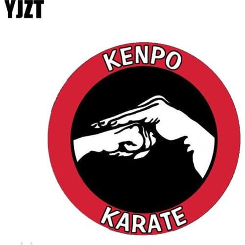 YJZT 13CM*13CM Interesting Decoration KENPO KARATE PVC Motorcycle Car Sticker 11-00305
