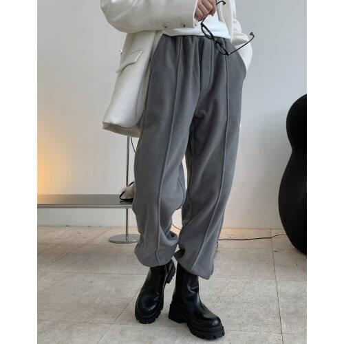 Woman new model wool fleece trousers
