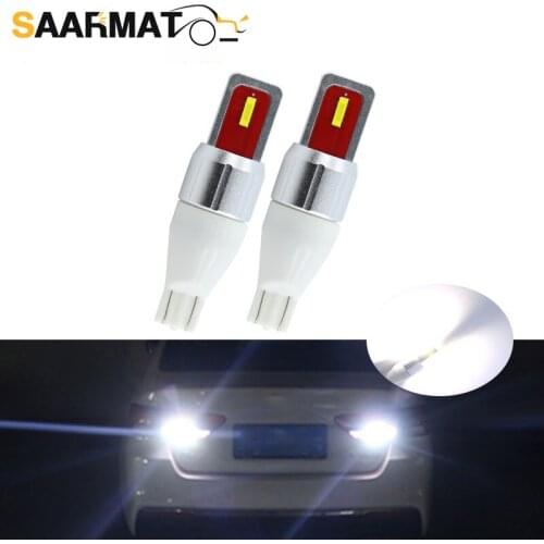2Pcs T15 W16W 921 6SMD LED Car Reverse Light Back up Lamp For Nissan Juke 2011-2015 Mitsubishi asx Lance Skoda Superb