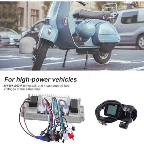 36V 48V 1000W Electric Bicycle Tricycle Motorcycle 3-Mode Sine Brushless Controller + LCD Display