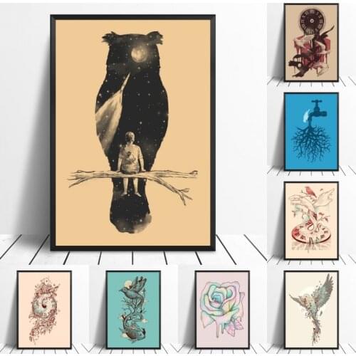 Dream Animal Abstract Poster Print Fashion Art Canvas Print Home Decoration Painting
