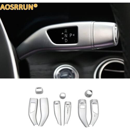 AOSRRUN ABS Electronic Gear Turn signal control Cover Car Accessories For Mercedes Benz E-Class W213 E200 E300 E320 2016 2017