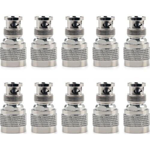 Areyourshop 10Pcs N Male Plug To BNC Plug Male Straight M/M RF Connector