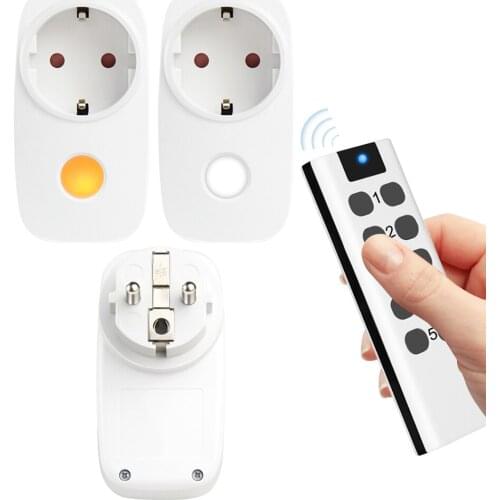 Wireless Remote Control Smart Socket Electrical Switch Home EU/FR Plug Wall 433mhz Programmable Outlet Adapter Have Night Light