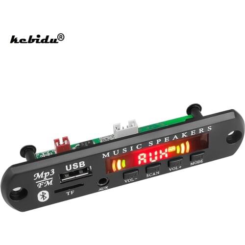 V5.0 Bluetooth MP3 WMA Decoder Board Audio Module USB TF FM Radio Wireless Music Car MP3 Player With Remote Control DC 7V-18V