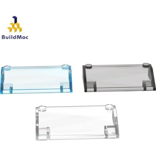 BuildMOC 58181 3x6 slope hollow glass 3939 universal For Building Blocks Parts DIY Construction Crea