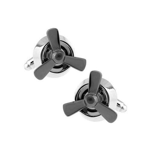 C-MAN Luxury shirt Rotating propeller cufflink for mens Brand cuff buttons cuff links High Quality abotoaduras Jewelry