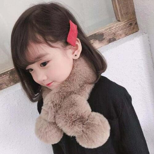Children Baby Winter Scarf Thickened Warm Neck Warm 2020 Fur Girls Boys Toddler