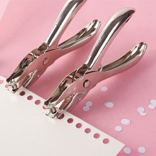 School Office Metal Single Hole Puncher Hand Paper Punch Single Hole Scrapbooking Punches Materials