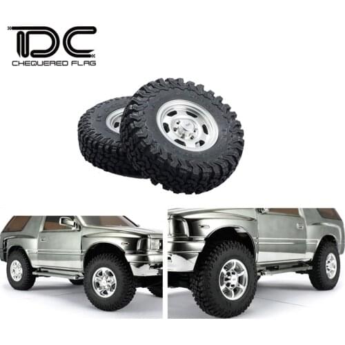 DC AT MT 1.55inch 87mm Crawler Tires Bead Lock Wheels with Foam 2021 RC Car Parts Accessories 1/10 Scale Tamiya CC01 rc carros