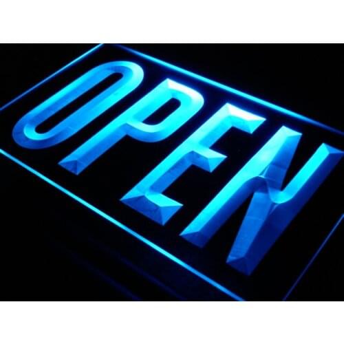 I098 OPEN Shop Cafe Bar Pub Club Retail Plastic Crafts Neon Light Light Signs On/Off Switch 20+ Colors 5 Sizes