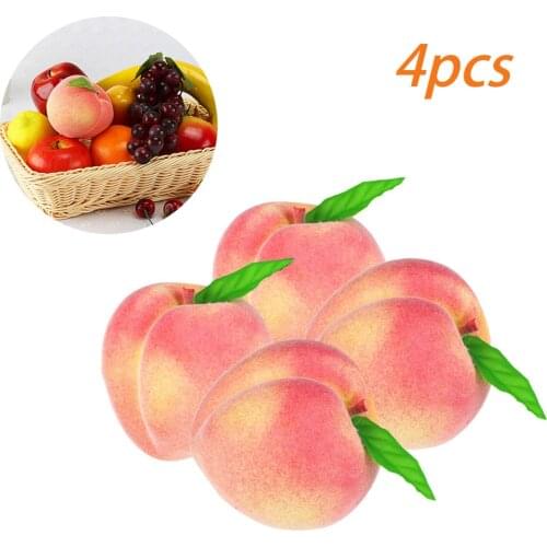 4PCS artificial fruit simulation peach foam peach decoration fake fruit model photography props home decoration ornaments