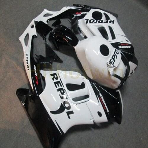 Motorcycle body kit for CBR600F3 1997-1998 F3 97 98 ABS Plastic Fairing+Screws+white black M2