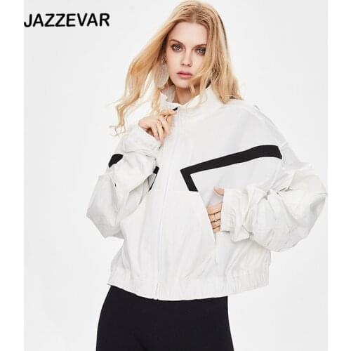 JAZZEVAR 2021 spring and autumn new large long sleeve loose casual fashion tooling jacket jacket women