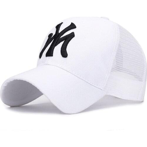 Summer Women Men Mesh Baseball Cap Solid Snapback Label Stick Sunhat Outdoor Breathable Hip Hop Baseball Hats Casquette
