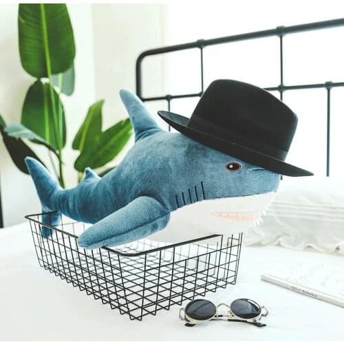 Hot Sale 45-60cm Shark Plush Toy Soft Stuffed Speelgoed Animal Reading Pillow for Birthday Gifts Cushion Doll Gift For Children