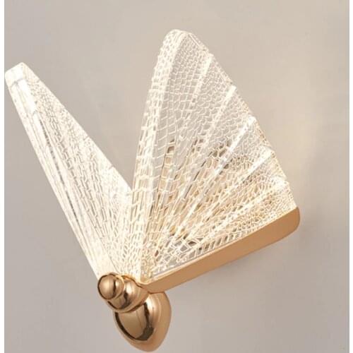 Postmodern Minimalist Butterfly Led Wall Lamp Living Room Bedroom Bedside Led Wall light Background Wall Decor Lighting Fixtures