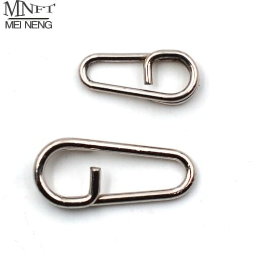 MNFT 50Pcs Steel Split Fishing lures Rings Lure Fishing Swivel Bent Head Oval Split Tackle 16mm 21mm Fishing Lures Rings